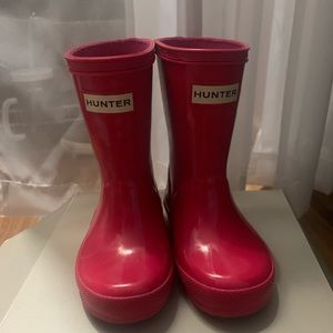 Toddler girl hunter boots size 6/7